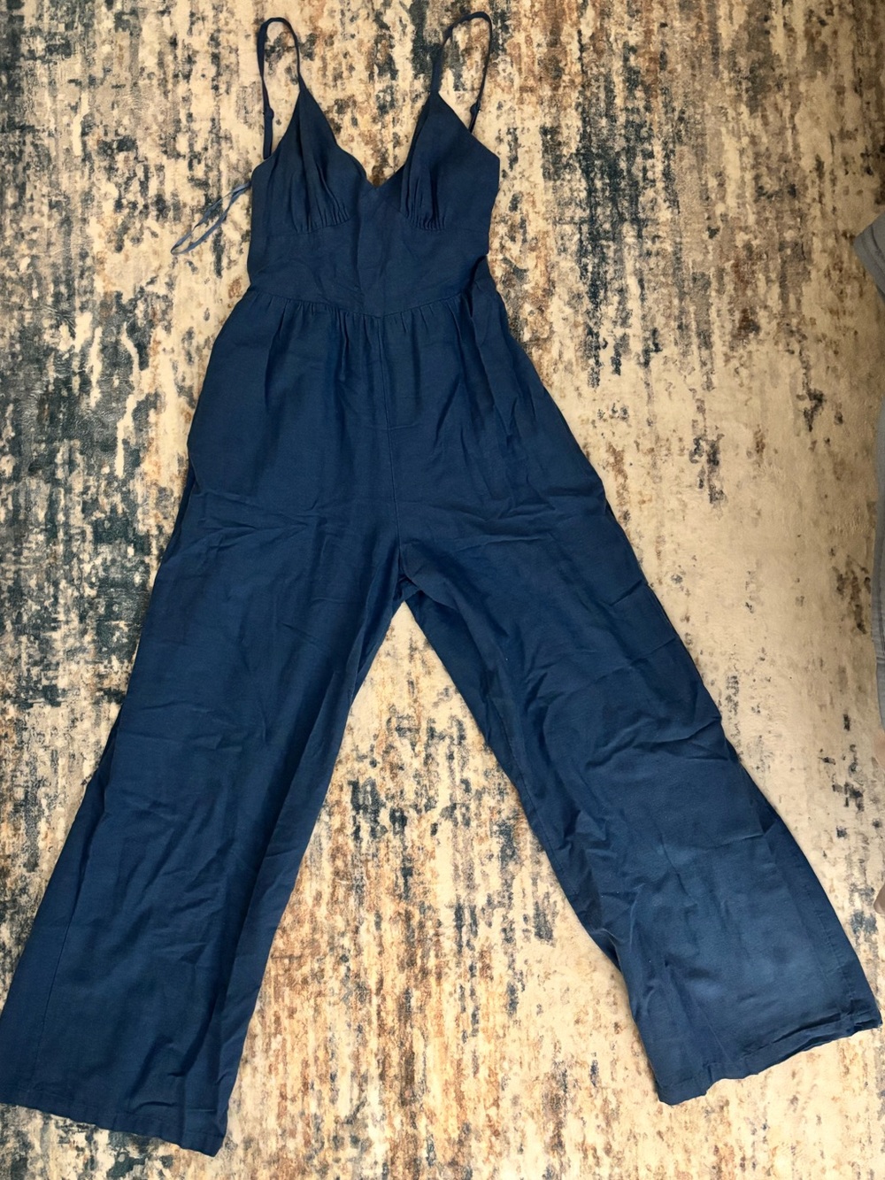 Women’s Navy Wide-Leg Jumpsuit